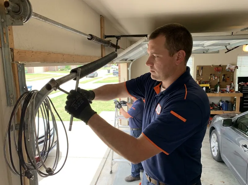 Broken Garage Door Spring Replacement in Mustang, OK
