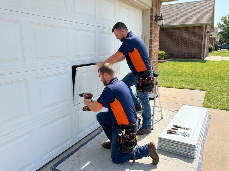 Garage Door Panel Replacement in Mustang, OK