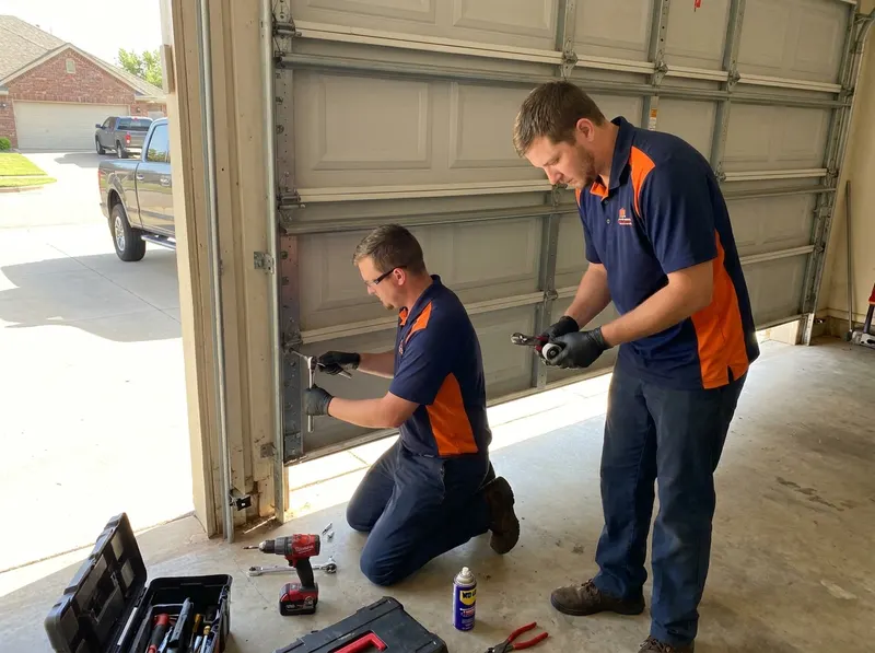 Garage Door Roller and Hinge Replacement in Mustang, OK