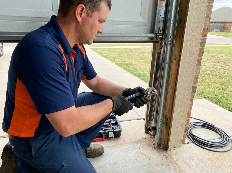 Off-Track Garage Door Repair in Mustang, OK